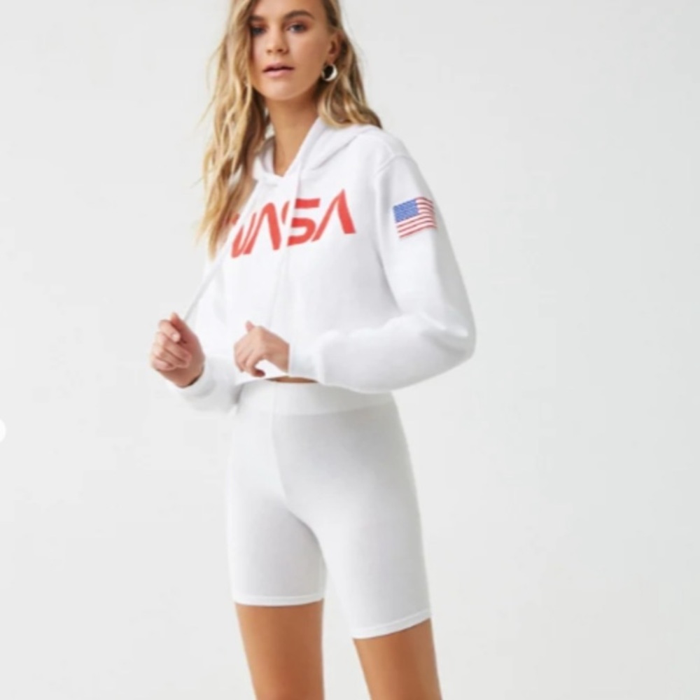 Chemistry NASA cropped hoodie size Large
